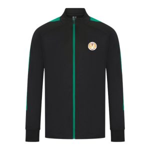 Black & Green Zip up tracksuit top