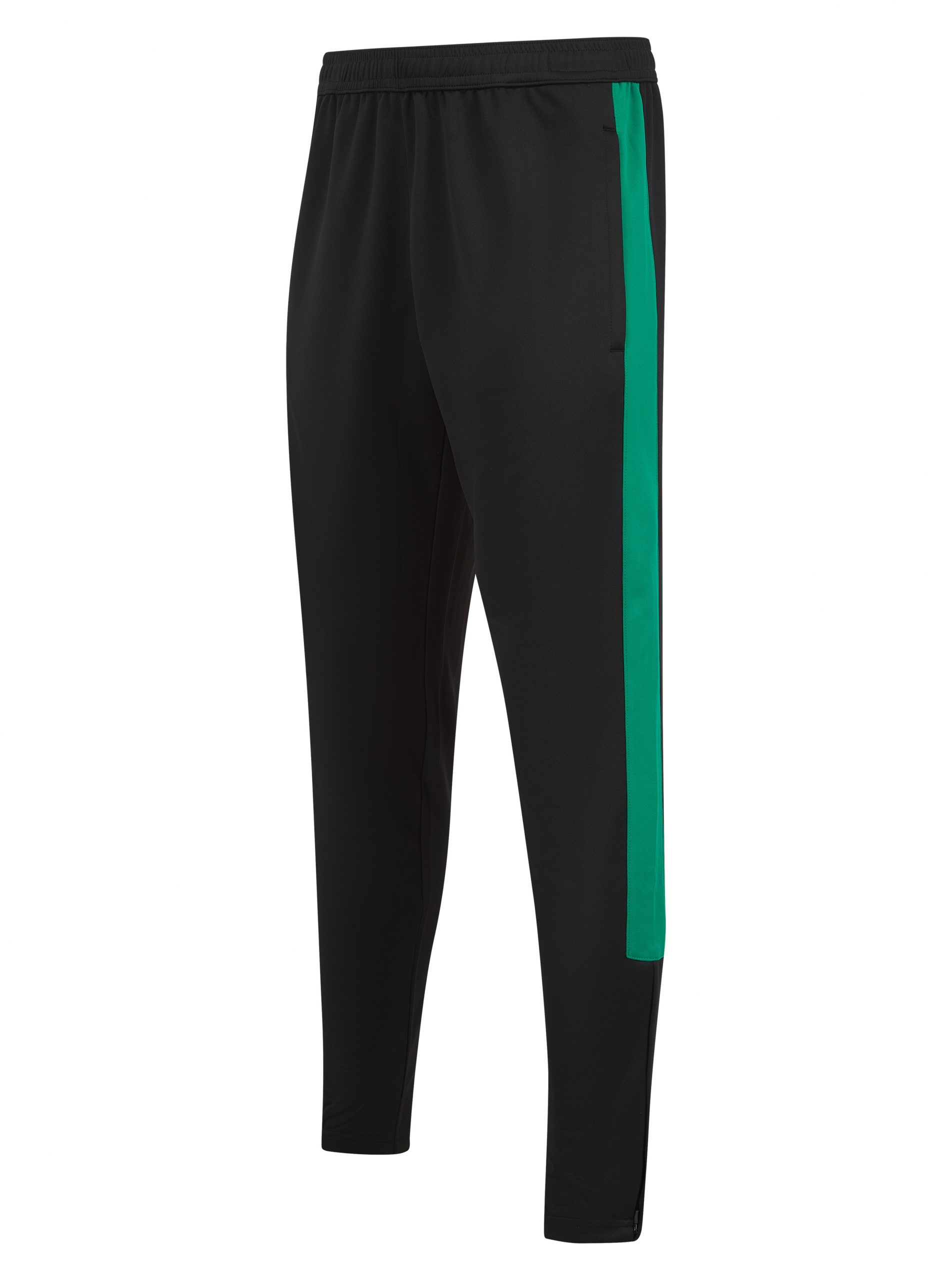 Black & Green Tracksuit Bottoms - Image 2