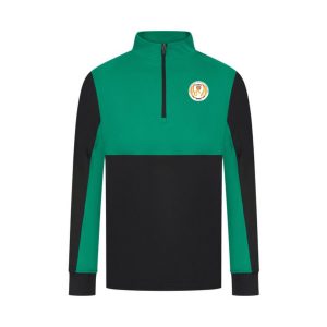 Black & Green Quarter Zip Training Top